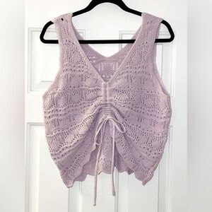 Jessica Simpson purple knit tank top size M